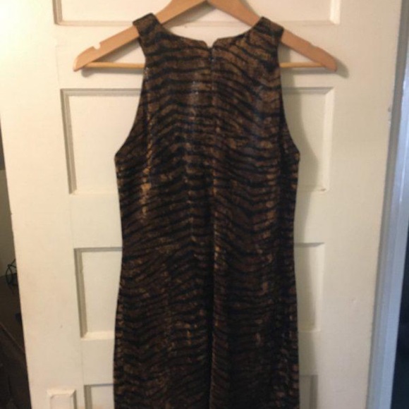Hyena Striped Velvety Body Con Dress - Picture 4 of 8